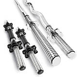 Набір Hop-Sport Premium 125 кг зі штангами та гантелями, фото 3