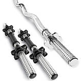 Набір Hop-Sport Premium 56 кг зі штангою та гантелями, фото 4