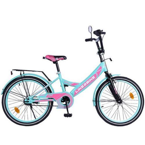 Велосипед дитячий 2-х коліс.20'' Like2bike Sky, бірюзовий, рама сталь, з дзвінком, руч.гальмо [vel203644-TSI]