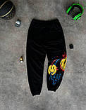 Чоловічі спортивні штани M1475 чорні, фото 7