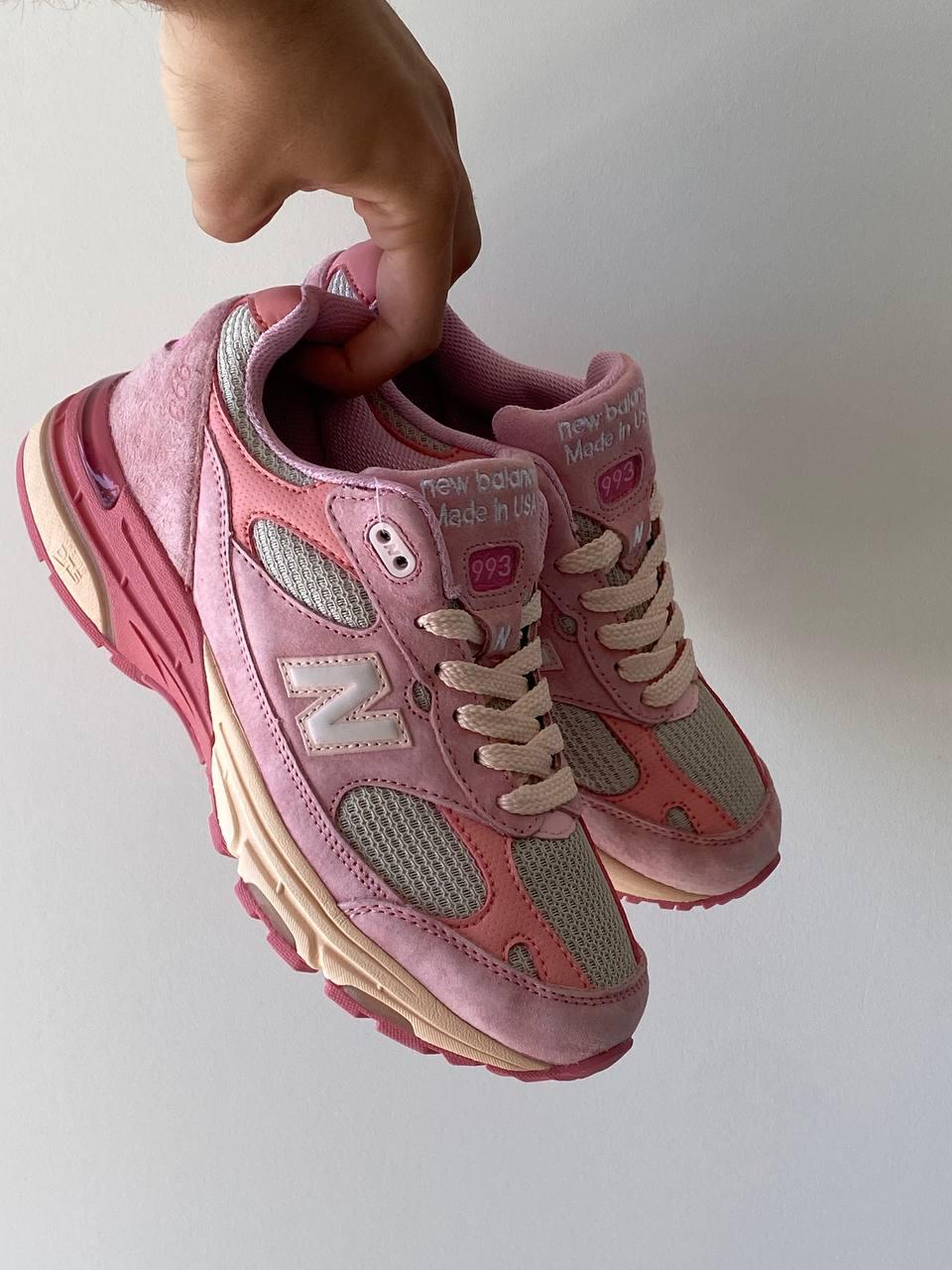 Рожеві жіночі кроссівки Нью Беленс 993. Стильні жіночі кросси New Balance 993 pink.