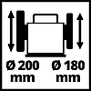 Потужний точильний верстат (електроточило) Einhell TC-WG 200 : 125 Вт, 110 об/хв, круг  Ø180, Ø200, фото 7