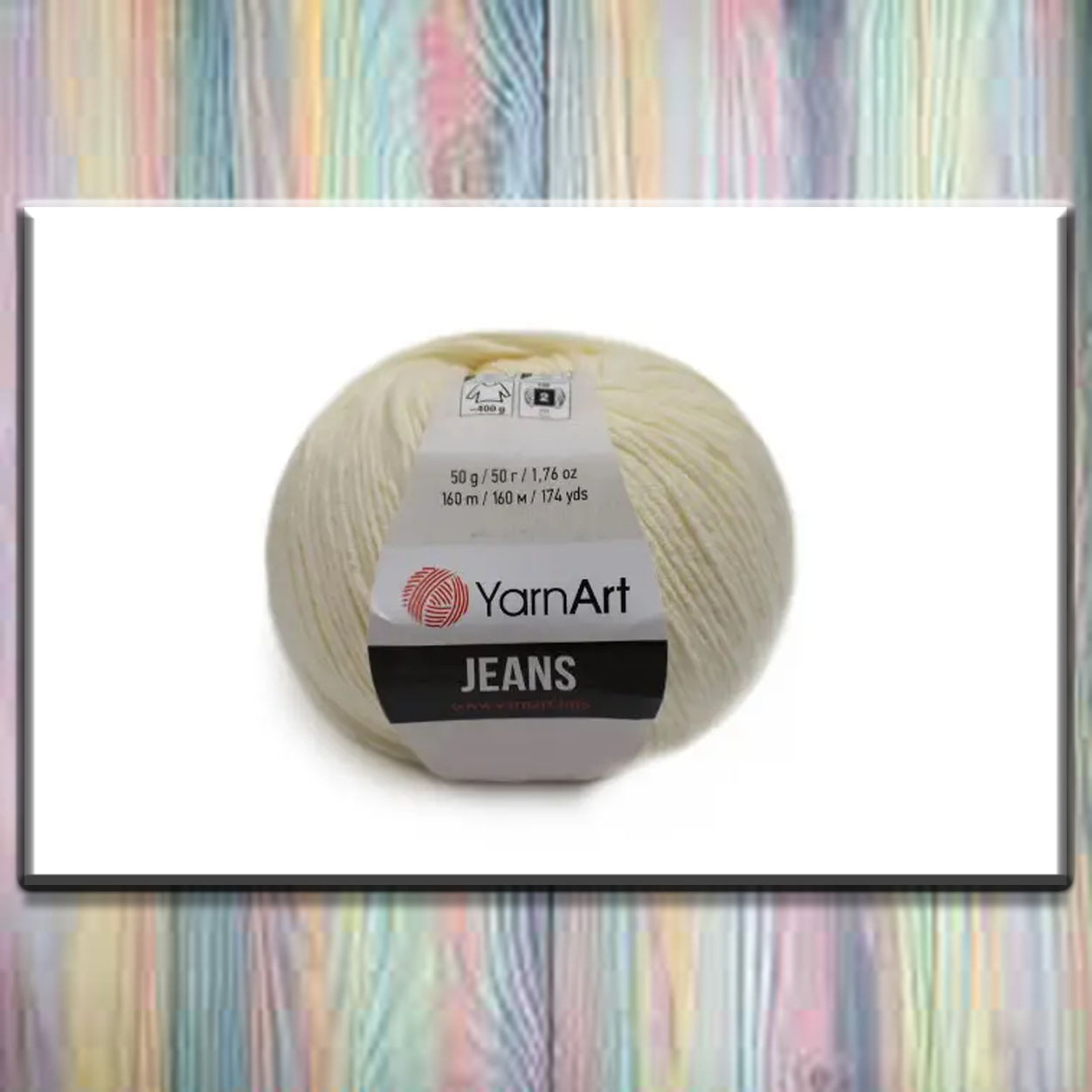 Пряжа (нитка) бавовняна Джинс (Jeans) 03 молочний YarnArt (ЯрнАрт) 17772