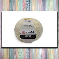 Пряжа (нитки) хлопковая Джинс (Jeans) 03 молочный YarnArt (ЯрнАрт) 17772