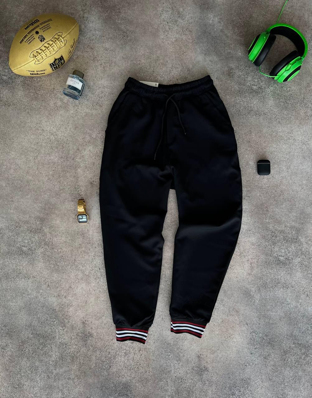 Чоловічі спортивні штани M1478 чорні, фото 1