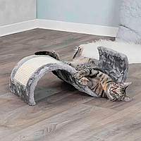 Когтеточка для котов «Волна» 39*28*50 см Trixie товар для кошек с плюшевым и сизальным наполнением