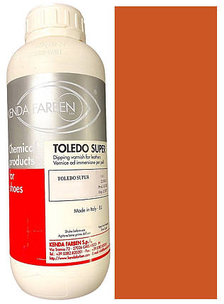 Фарба для шкіри на спиртовій основі Kenda Farben TOLEDO SUPER 33006 basic orange (Помаранчевий) 1л., фото 2