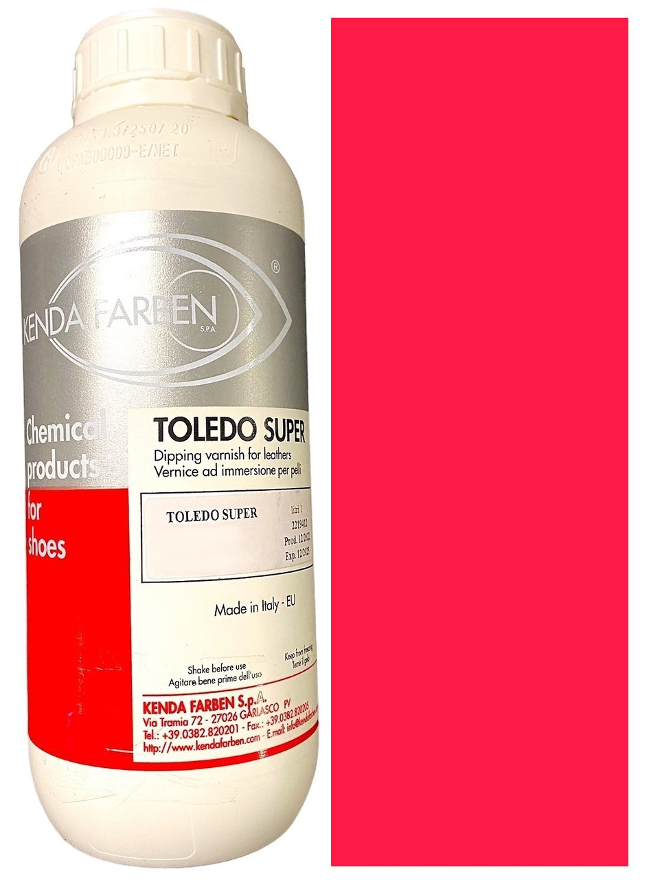 Фарба для шкіри на спиртовій основі Kenda Farben TOLEDO SUPER 33044 bright red (Яскраво-червоний) 1л.