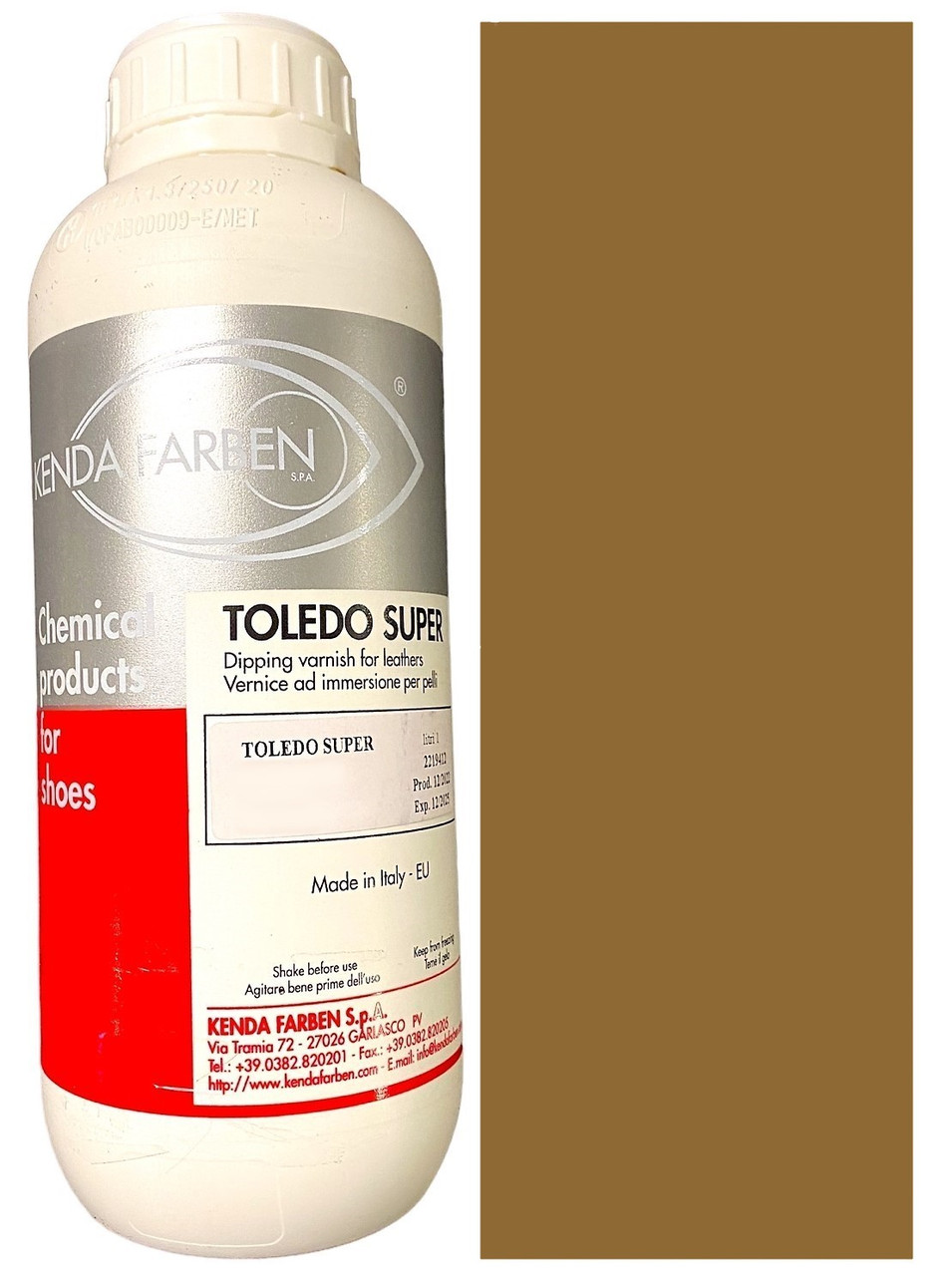 Фарба для шкіри на спиртовій основі Kenda Farben TOLEDO SUPER 33025 camel (Світло-коричневий) 1л.