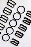 Фурнітура для білизни, "кільце", діаметр 15 мм, чорні. 1000шт/уп ., фото 2