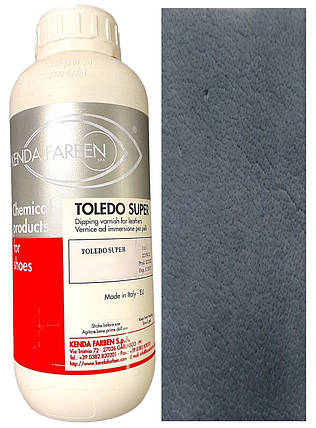 Фарба для шкіри на спиртовій основі Kenda Farben TOLEDO SUPER 33049 grey (Сірий) 1л., фото 1