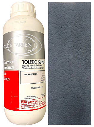 Фарба для шкіри на спиртовій основі Kenda Farben TOLEDO SUPER 33049 grey (Сірий) 1л., фото 2
