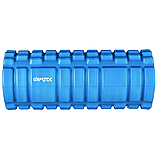 Масажний ролик Gymtek для йоги та фітнесу EVA 33*14см синій, фото 3