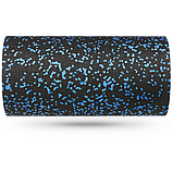 Масажний ролик Gymtek для йоги та фітнесу EPP 30*15см чорно-синій, фото 3