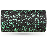 Масажний ролик Gymtek для йоги та фітнесу EPP 30*15см чорно-зелений, фото 3