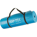 Килимок (мат) для фітнесу та йоги Gymtek NBR 1,5см голубий, фото 5