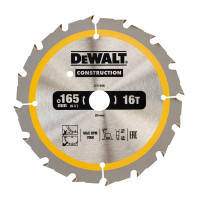 Диск пильный DeWALT CONSTRUCTION 165 х 20 мм, 16z (ATB), 20 градусов (DT1948)