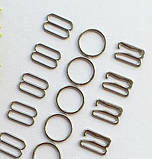 Фурнітура для бюстгальтера (купальників), гачки срібло, розмір 12 мм.
1000шт./упаковка., фото 2