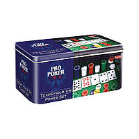 Набор для игры в покер Техасский холдем Tactic 03095 в жестяной коробке, World-of-Toys