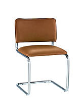 Офисный стул для посетителей SYLWIA BOX-4 V минимальный заказ 1 упаковка (4 шт) в кожзаменителе Коричневый