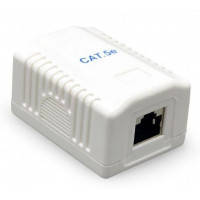 Компьютерная розетка Cablexpert RJ45x1 UTP, cat.5e (NCAC-1U5E-01)