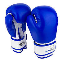 Боксерские перчатки PowerPlay PP_3004JR_6oz_Blue/White, Сине-белые 6 унций, World-of-Toys