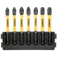 Набор бит DeWALT в касете для Tough Case, FlexTorq, L=57 мм, Рz2 - 7 шт. (DT70821)