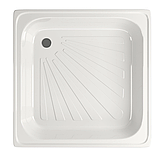 ПІДДОН СТАЛЬНИЙ ЕМАЛЬ 70*70*12 КВАДРАТНИЙ, фото 2