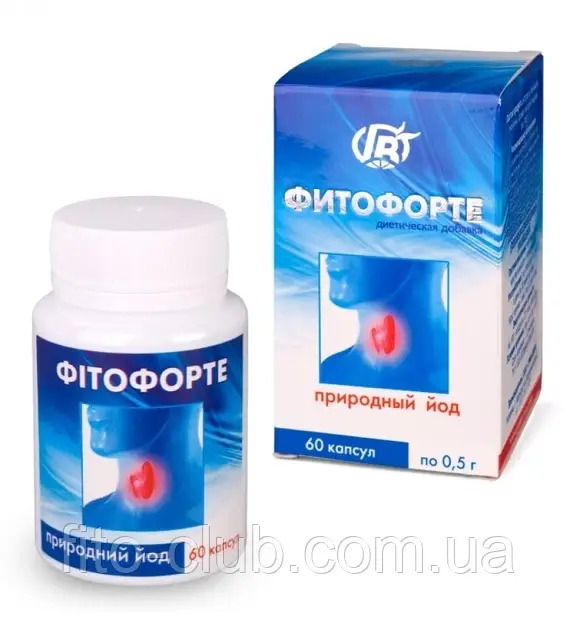 ФІТОФОРТЕ ПРИРОДНИЙ ЙОД-ламінарія, спіруліна, аронія 60капс