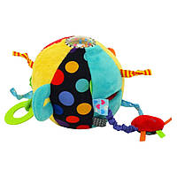 Плюшевая игрушка Мяч Baby Mix TE-8545-15 с прорезывателем, Land of Toys