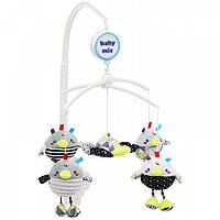 Мобиль для кроватки Цыплята Baby Mix TK-478M плюшевый механический , Time Toys