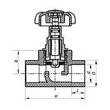 Вентиль PP-r прямоточний ITAL 32 мм, фото 4