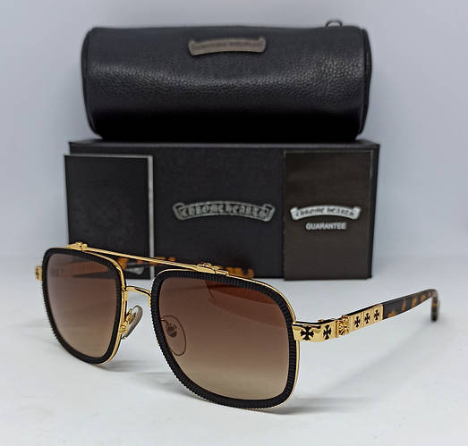 Купить Chrome Hearts стильные мужские солнцезащитные очки коричневый ...