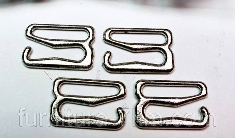 Фурнітура для білизни. 
Гачки
8 мм. Срібло., фото 1