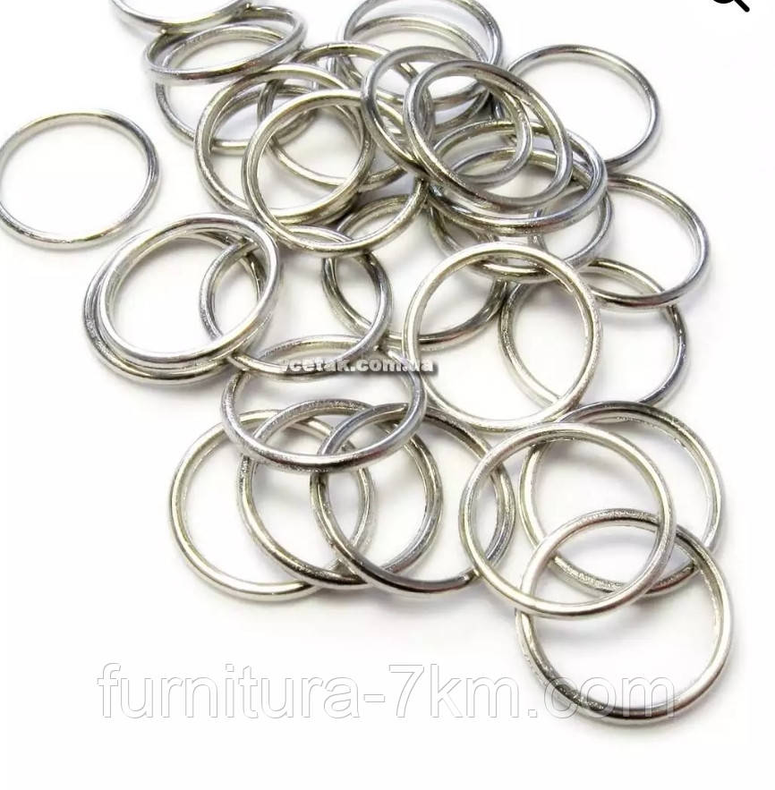 Фурнітура для бюстгальтера (купальників), кільце, 10 мм, срібло.
1000шт./упаковка., фото 1