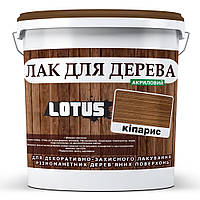 Цветной Лак для Дерева Lotus Глянец Кипарис 10 л