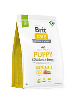Сухой корм для щенков Brit Care Dog Sustainable Puppy с курицей и насекомыми 3 кг