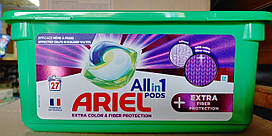 Ariel Extra Color All 3in1 капсули для кольорових речей екстра догляд за речами 27 штук