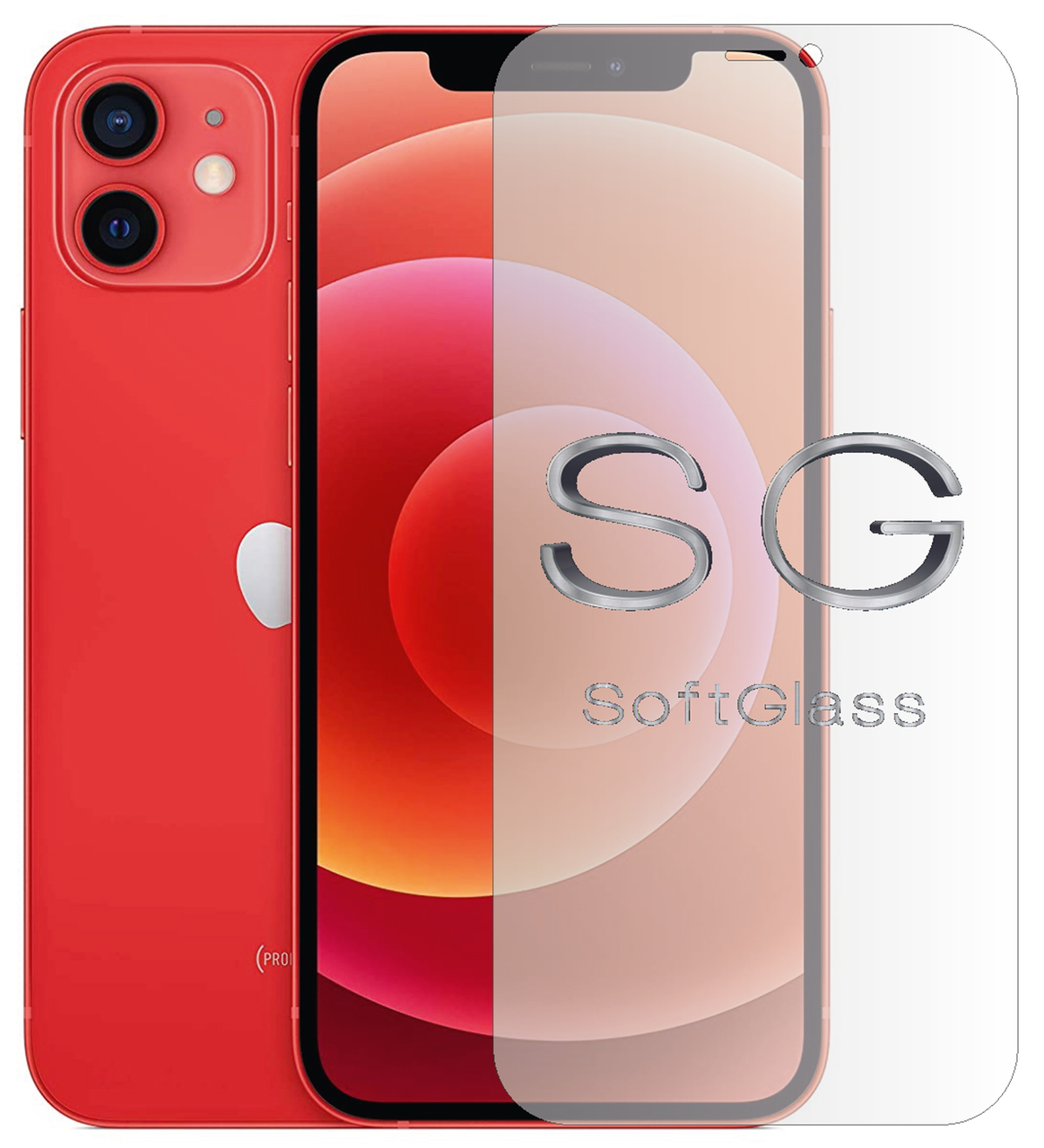 М'яке скло для Apple iPhone 12 на екран поліуретанове SoftGlass, фото 1