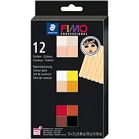 Пластика 12 кол по 25 г набір PROFESSIONAL doll art FIMO