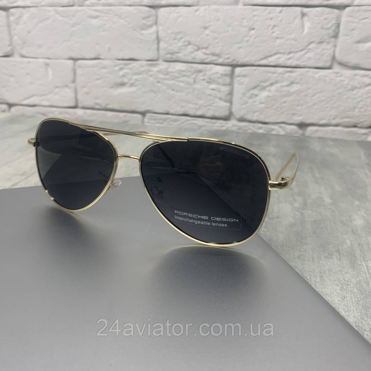 Солнцезащитные очки PORSCHE DESIGN P8606 Polarized черный в золоте ...