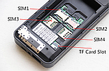 Телефон на 4 сім карти чорний кнопковий із великим аккумулятором 5350mAh, фото 3