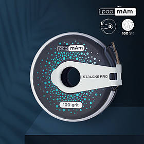 Змінний файл-стрічка papmAm у пластиковій котушці Staleks Pro Exclusive, 100 грит