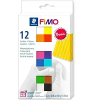 Пластика 12 цветов по 25 г набор BASIC COLOUR FIMO (8023C12-1)