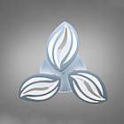 Сучасна світлодіодна люстра 70 Вт з підсвічуванням та пультом колір каркасу сірий D-9103/3GR LED 3color dimmer, фото 4