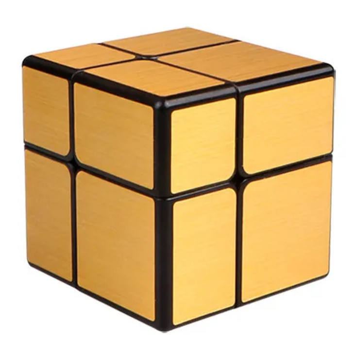 Кубик Рубіка 2×2 Qiyi Mirror Дзеркальний Золотий