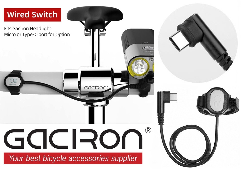 Виносна кнопка GACIRON R03 USB-C для керування велофарою (V9CP-550, V9CP-850, V9M-1000, V18-200, MARS-800)