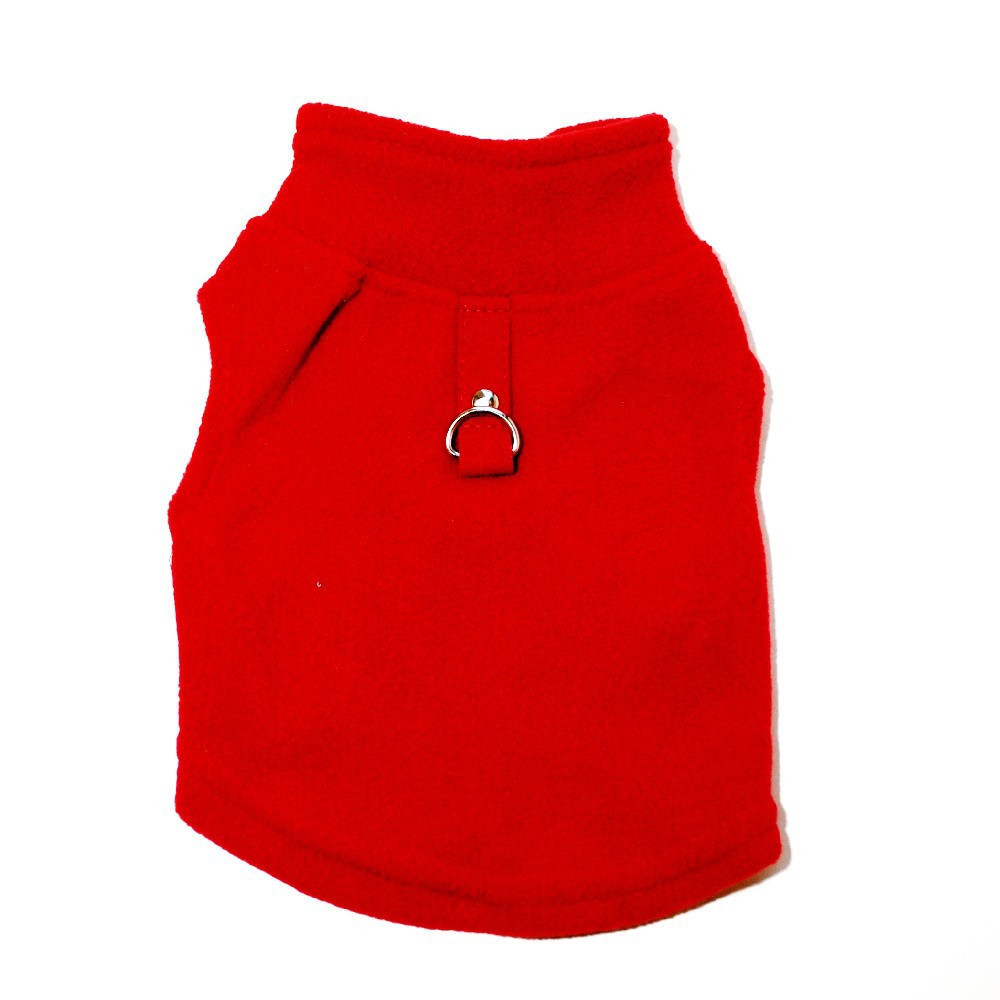 Жилетка для котів з кільцем Pet Style "Однотон" Червона XS, фото 1