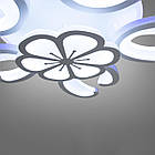 Сучасна світлодіодна люстра 125 Вт з підсвічуванням та пультом колір каркасу сірий D-9279/5+1WH LED 3color dimmer, фото 8