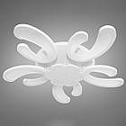 Сучасна світлодіодна люстра 125 Вт з підсвічуванням та пультом колір каркасу сірий D-9279/5+1WH LED 3color dimmer, фото 7